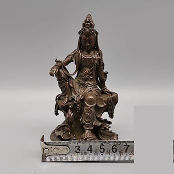 古銅製 天女像 置物 観音菩薩像 仏像 観音様 在銘 高さ63センチ 重量16㎏ 古銅製 天女像 置物 観音菩薩像 仏像 観音様 在銘 高さ63